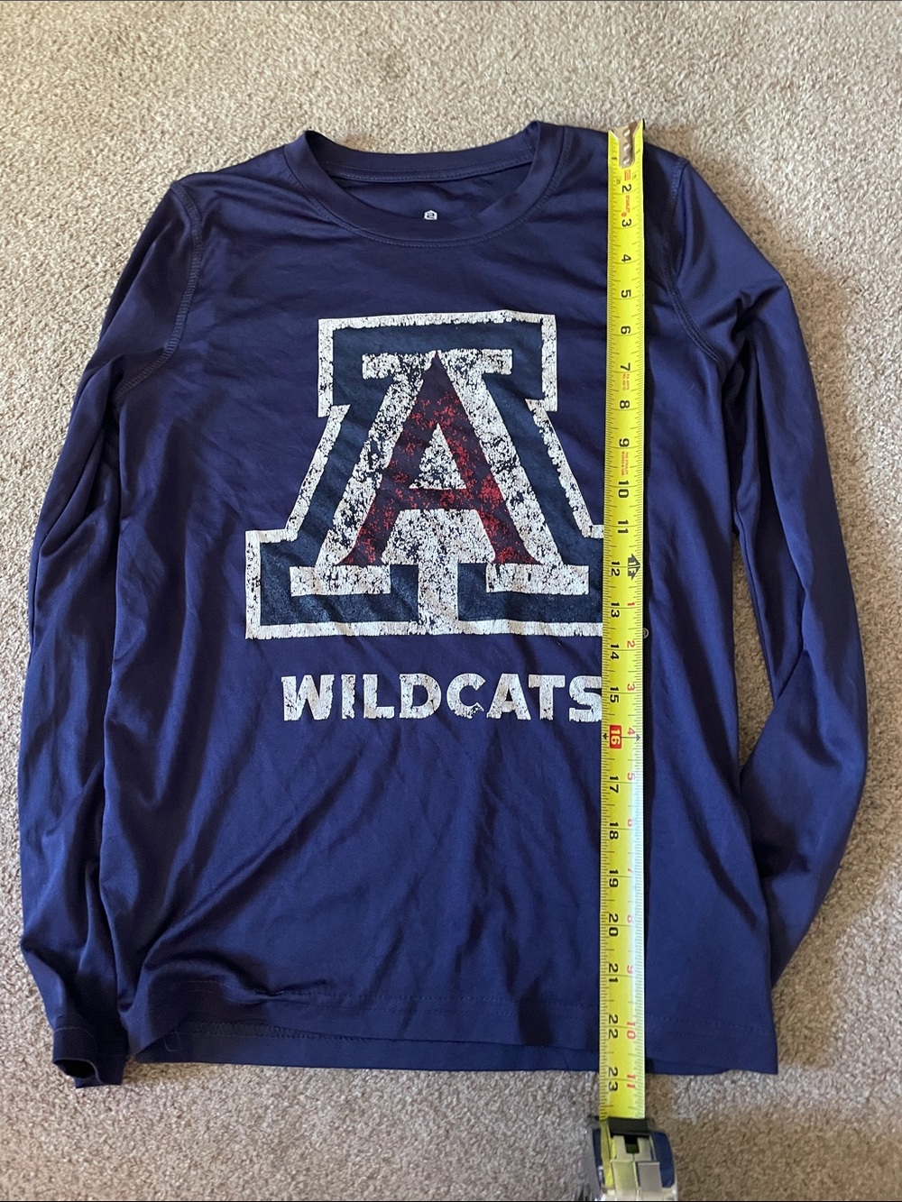 Navy 'A' Wildcats Long-Sleeve Tee for Kids